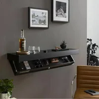 Wood Floating Wall Shelves Magic Flap Hidden Shelf With Secret Compartment Wall-mounted Storage Wood Furniture Storage Box 1