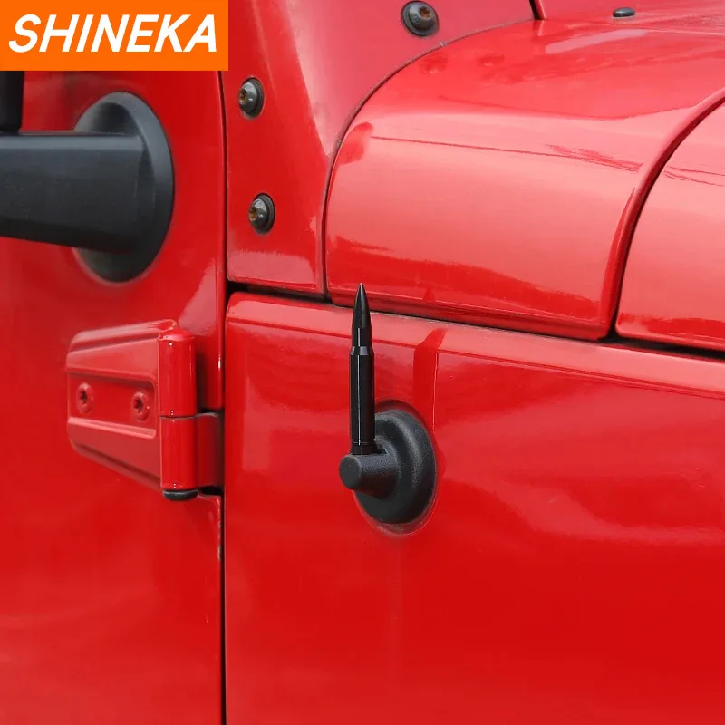 SHINEKA Auto Fender Radio Antenna FM AM Signal Booster Amplifier Aerials Whip Mast for Jeep Wrangler JK 07 18 Accessories Parts