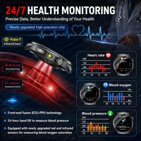 Nouvelle Montre Connectée IA Santé 2026 Hommes Femmes – Analyse Corporelle Précise Cinq Organes, Acide Urique, Pression Artérielle, Appel Bluetooth, Étanchéité IP68K 5