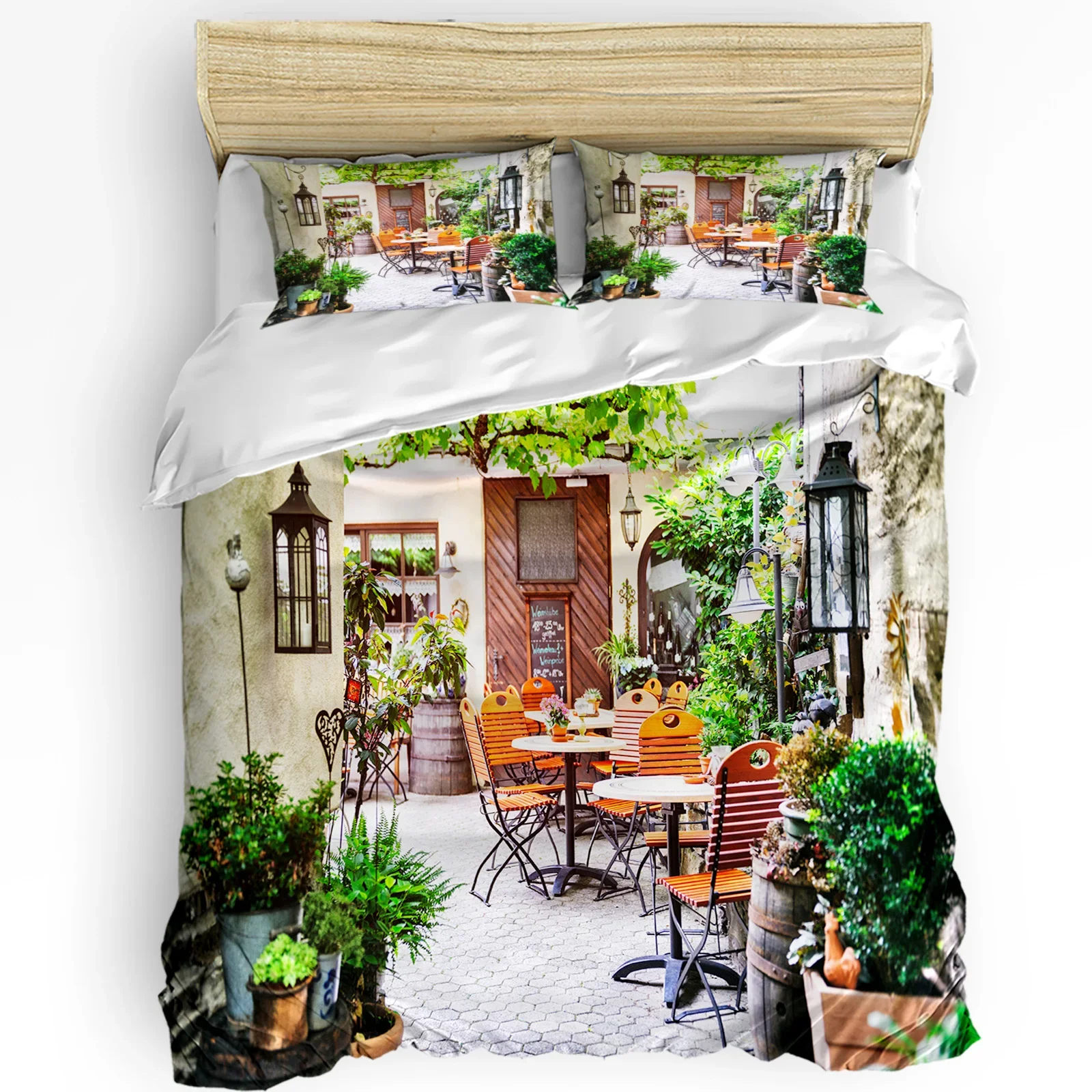 

3pcs Bedding Set European Courtyard Home Textile Duvet Cover Pillow Case Boy Kid Teen Girl Bedding Covers Set