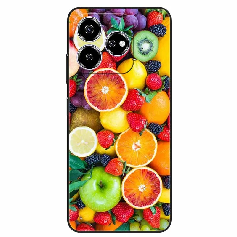 Stylish Black TPU Soft Silicone Phone Cover with Artistic Design
