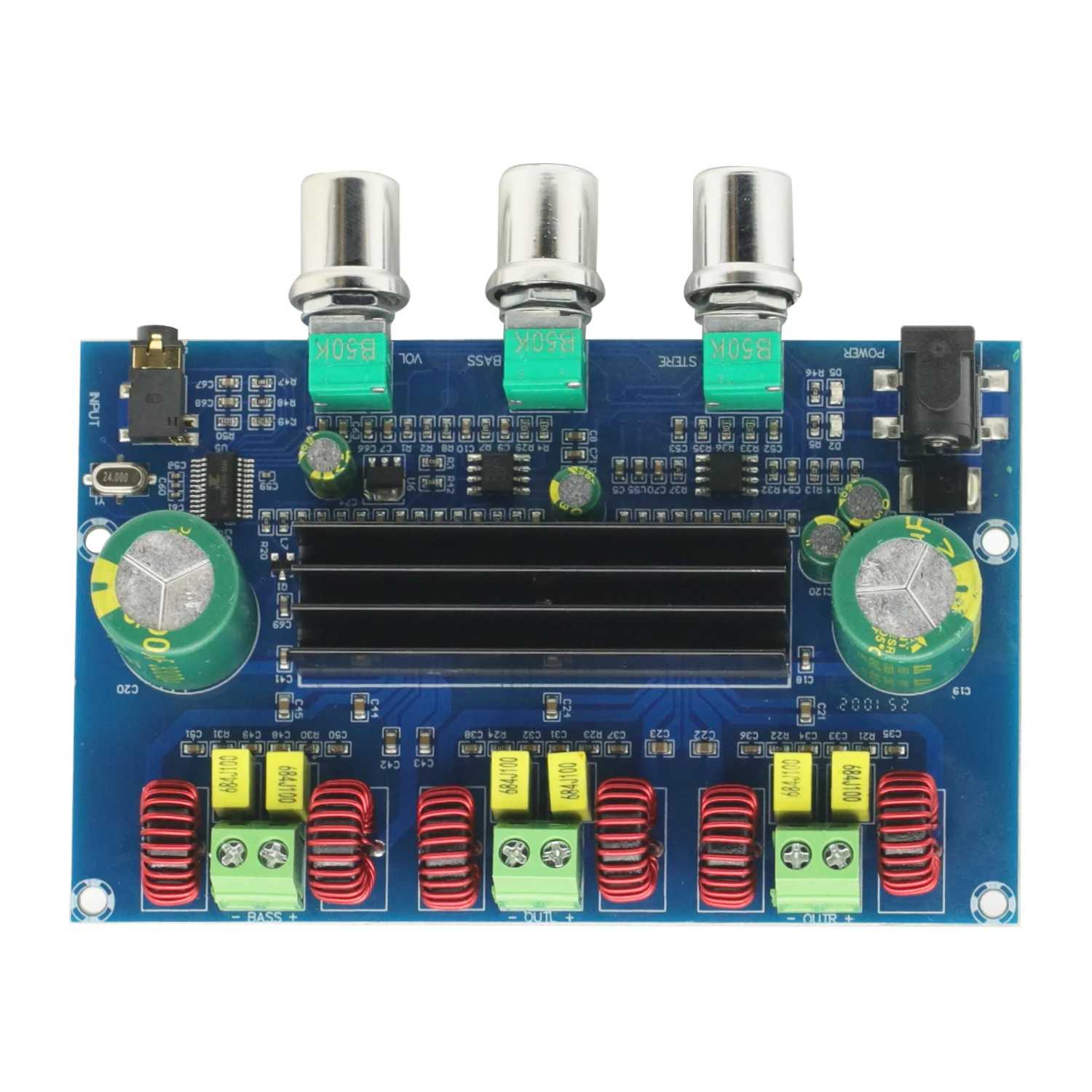 Audio power amplifier board 2.1 channel bass subwoofer Bluetooth 5.0 digital 50Wx2+100W AMP module