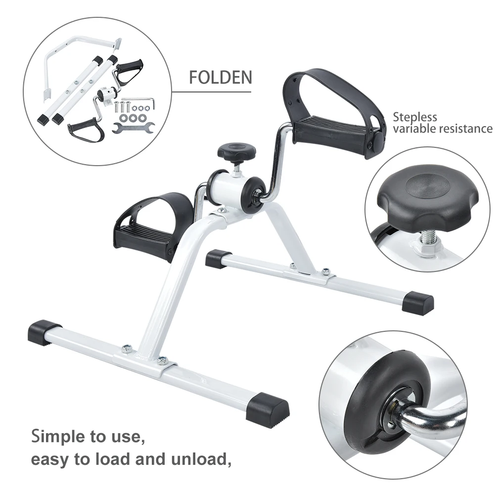 Multifunctional Mini Exercise Bike Hand Foot Pedal Trainer Elderly Exerciser Upper&Lower Limb Exercise Pedal Leg Trainer 5