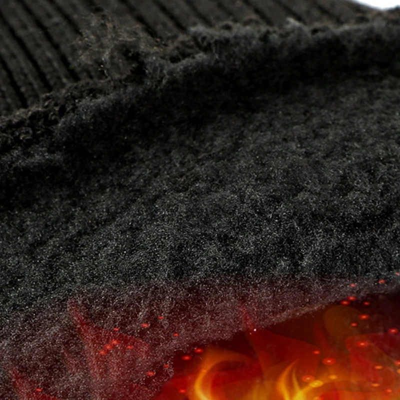 Zwei-Finger-Klapphandschuhe, warme Handschuhe aus PU-Leder, wasserdicht und kältebeständig, Radfahren im Winter im Freien, Fahren und Angeln – Detail 14