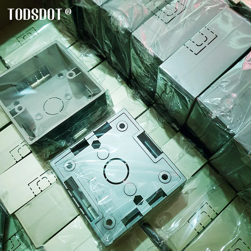 Black 35 mm Switch Box On Wall Install Socket Box Type 86 Premium Mount PVC Flame Retardant UL 94 V-0