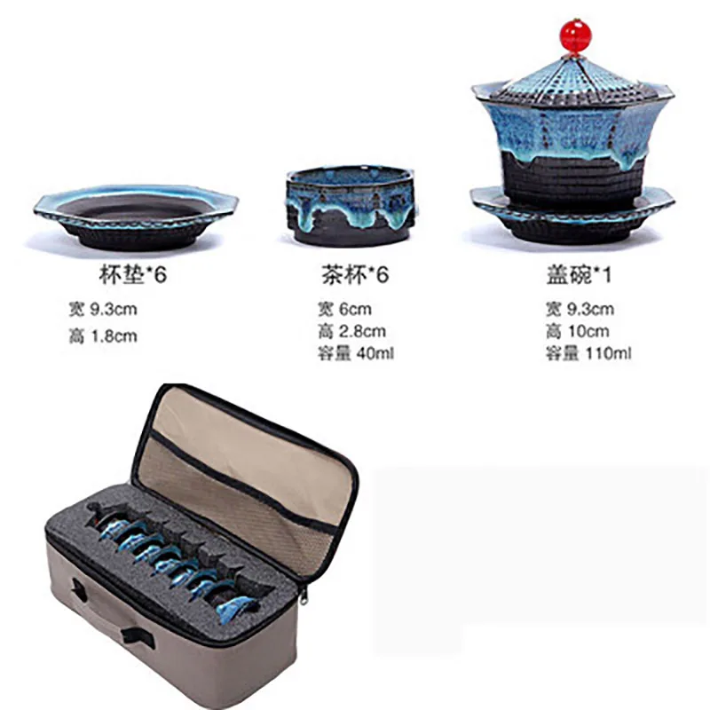 Porcelain Gaiwan Tea Cup Luxury Tower Shape Ceramic Green Puer Kung Fu Tea Service Ceremony Set For Household Home Accessories