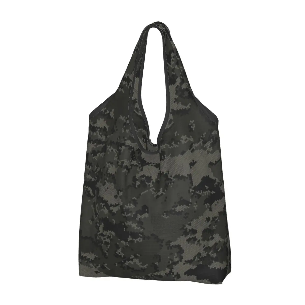 

Funny Printing Blackout Alpha Zulu Camouflage Tote Shopping Bag Portable Shoulder Shopper Army Military Camo Handbag