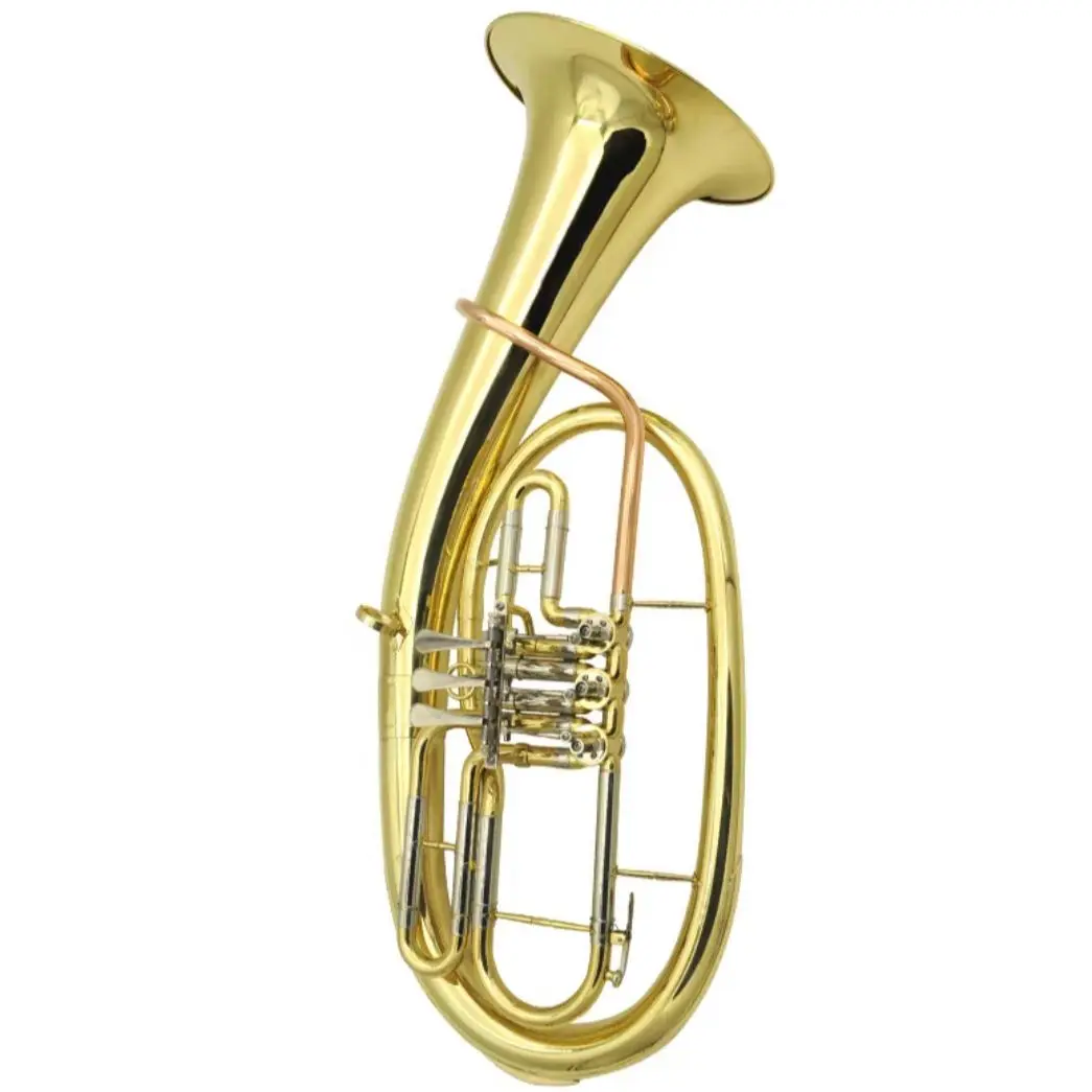 Japan original Brass gold-plated 3/4 Rotary valve Baritone Horn Euphonium B-flat performance solo instrument trumpet horn