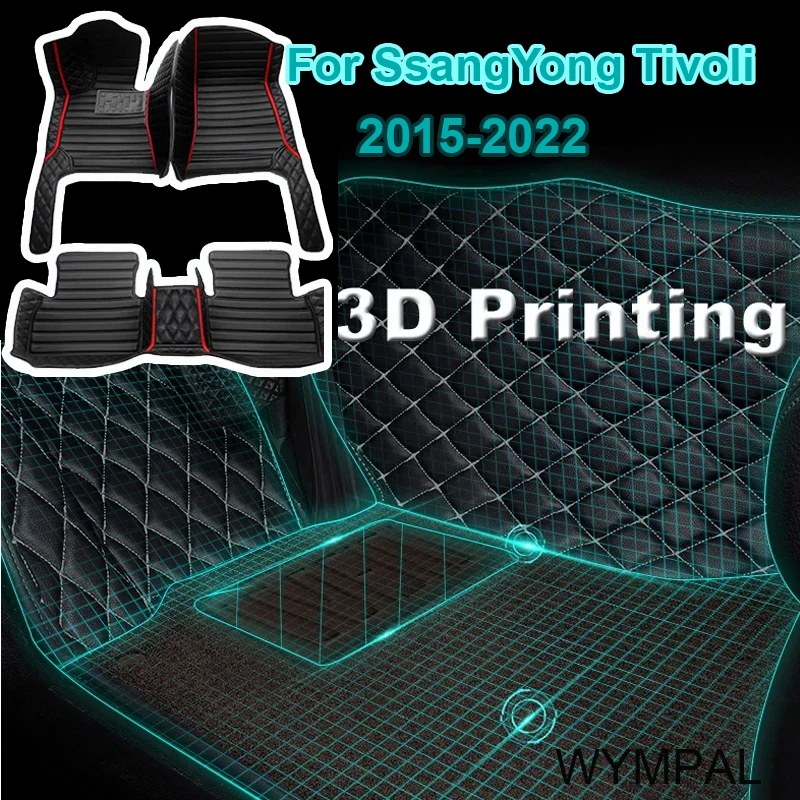 

Car Floor Mats For SsangYong Tivoli XLV Air Grand LUVi 2015~2022 Protective Pad Luxury Mat Rugs Leather Carpets Car Accessories