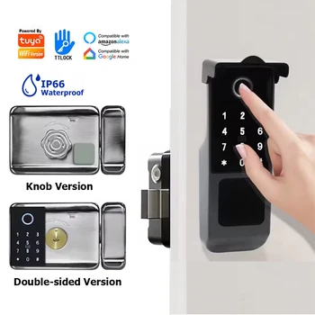 IP66 Waterproof Tuya Double-Sided Biometric Smart Lock 1