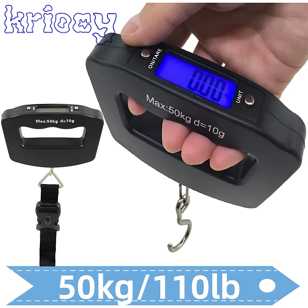 Portable Digital Luggage Scale LCD Display 110lb/50kg Handheld Hanging  Travel Baggage Electronic Scale Suitcase Weight Scales - AliExpress