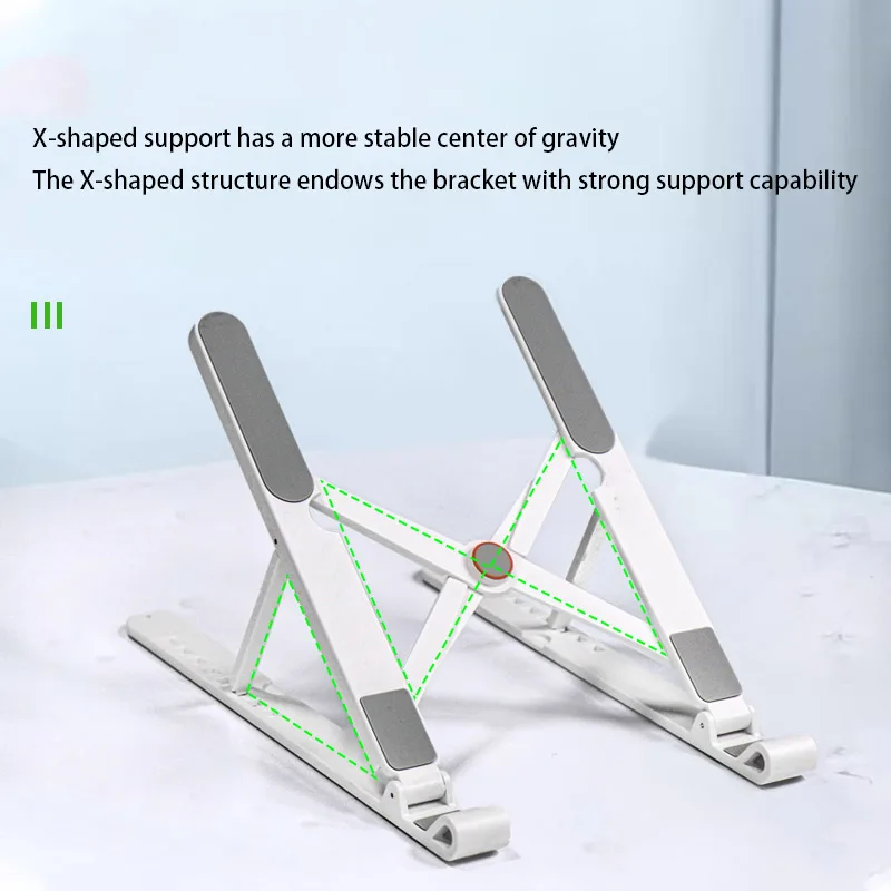 Laptop Stand Lenovo X1 Cooling Stand 8-Speed Adjustable Portable Laptop Foldable White