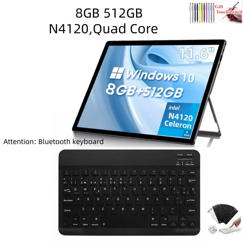 تابلت محمول 3 في 1 بنظام ويندوز intel core N4120 ا...