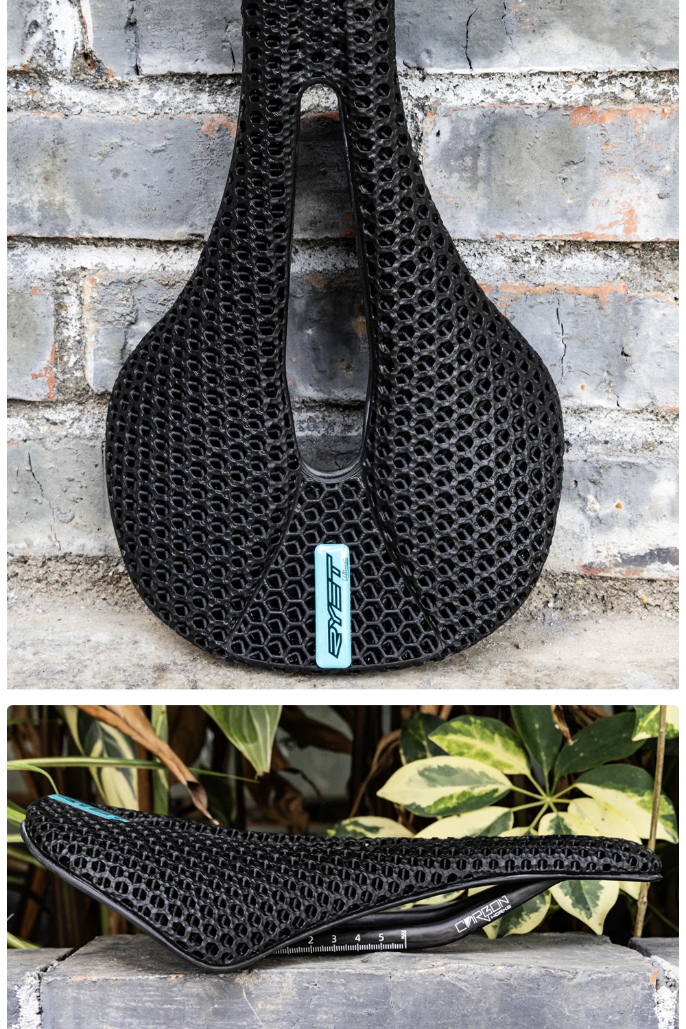 Ryet 3d bedruckte bike carbon sattel 140mm 143mm super leichte straße mtb racing sättel fahrrad sitzkissen fahrrad sitzteile – Detail 15