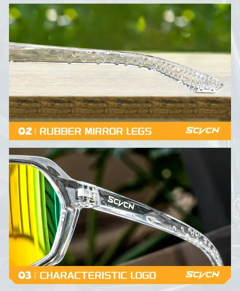 SCVCN Sport UV400 MTB Photochrome Fahrradbrille Fahrradbrille Sonnenbrille für Männer Sonne Mountainbike Fahrradbrille Brille – Detail 11