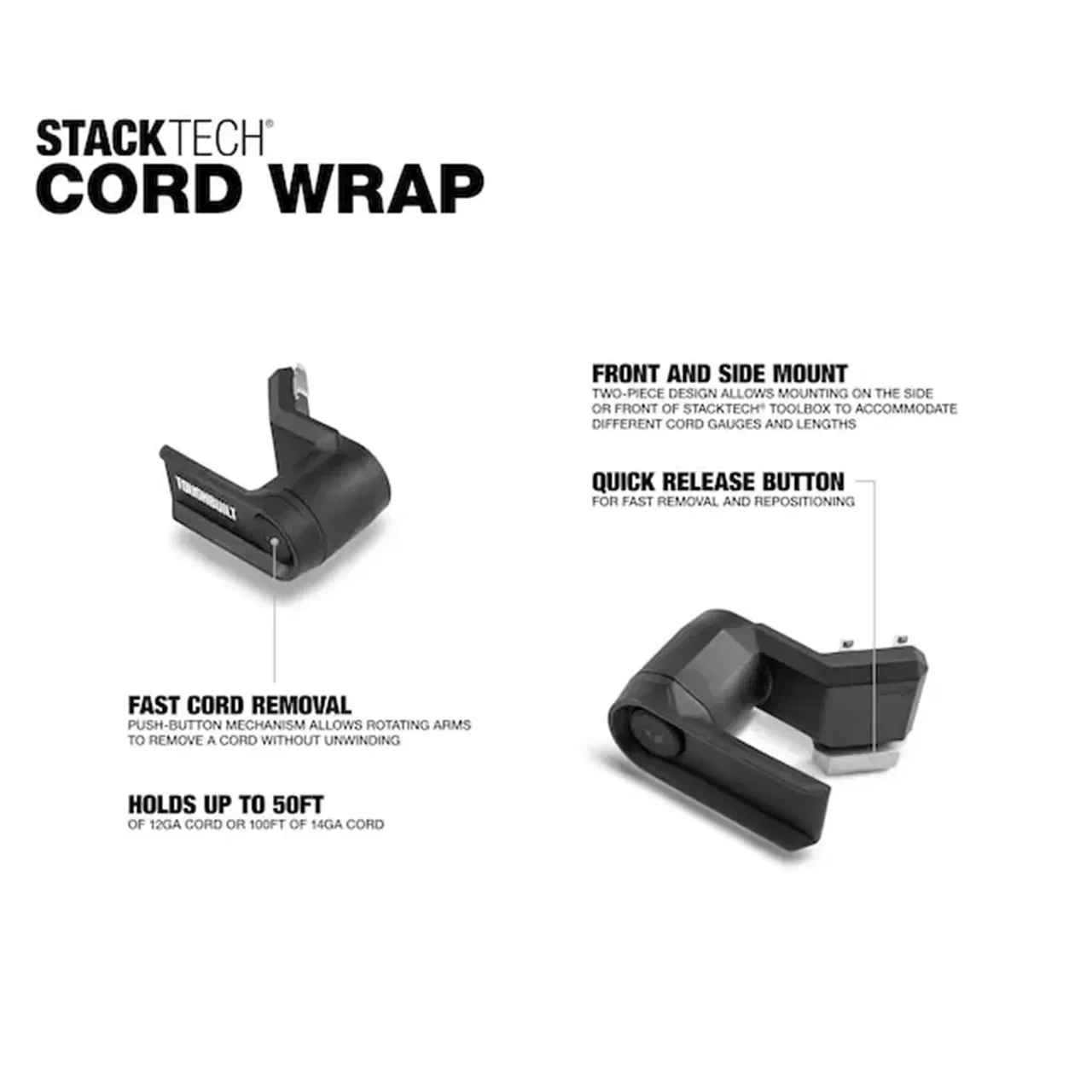 TOUGHBUILT TB-B1-A-31 STACKTECH Plastic Cord Wrapper Stackable ToolBox Special Cord Winder Fixed Wire Rope Organizer Accessories