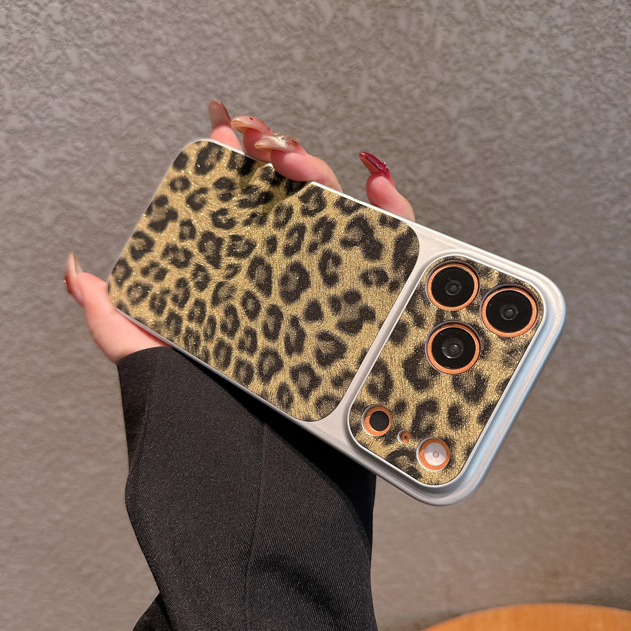 Luxury Leopard Print Phone Case - Creative Shockproof Ultra Slim Glitter Cover