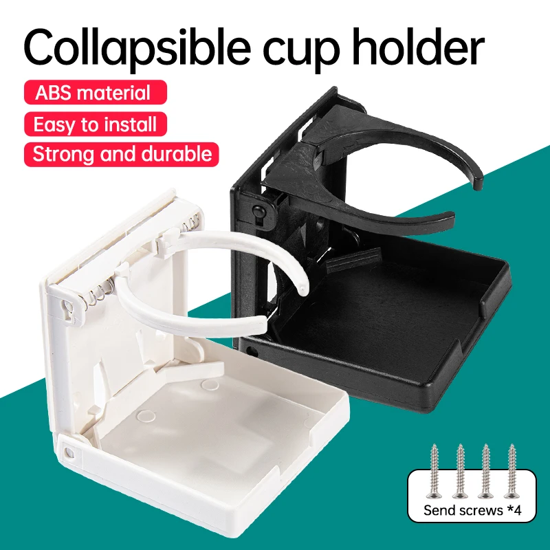 Mayitr Adjustable Folding Cup Drink Can Bottle Holder Stand Mount for Car Auto Boat Truck RV Van Fishing Box Car Styling marine 316 stainless steel open double ring cup holder drink bottle mount stand for auto car boat truck camper rv hardware