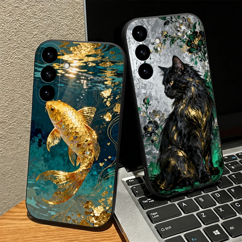 Abstract Art Pattern Soft Matte Silicone Phone Case - High-Quality Bumper Shell