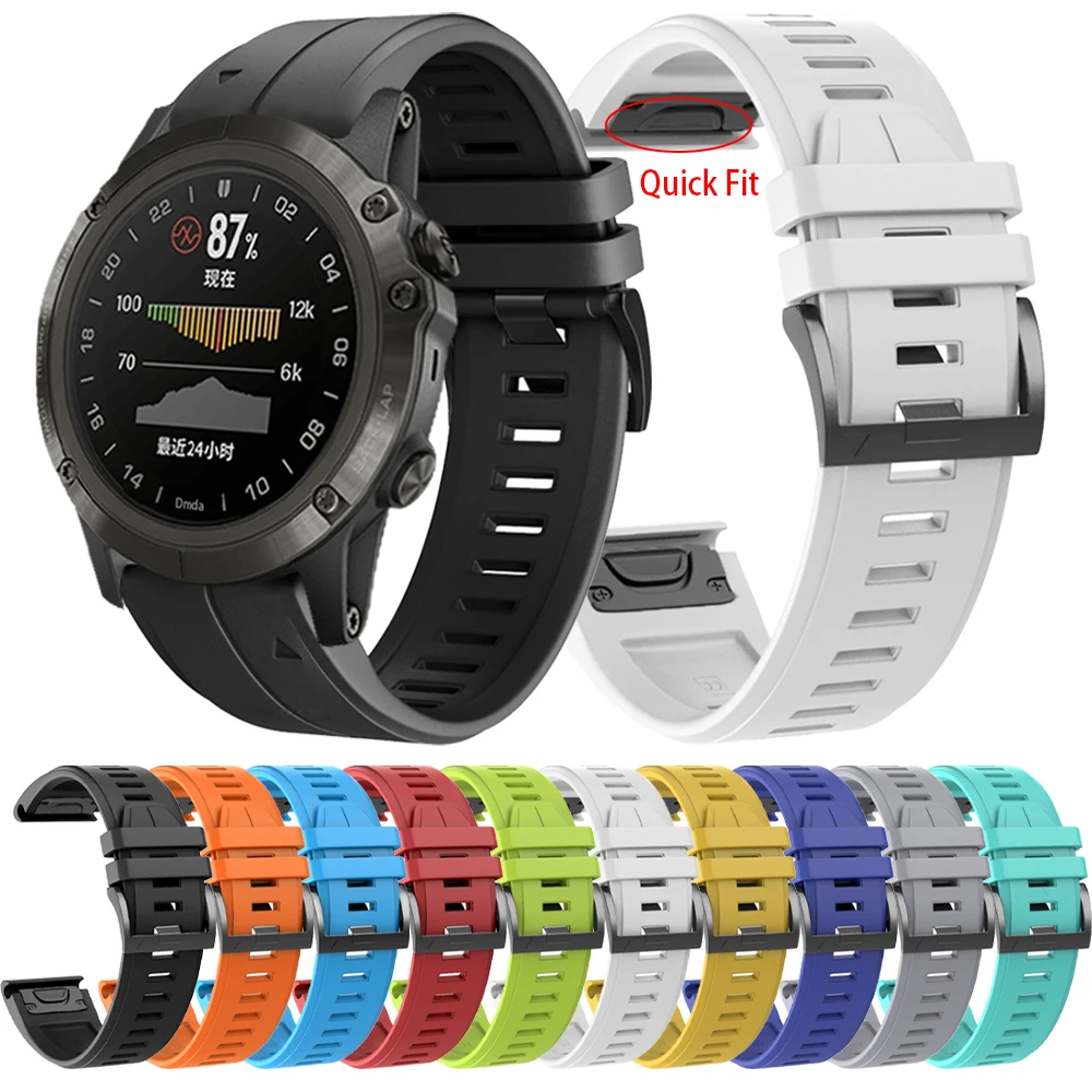 

Quick Fit Sports Silicone Strap For Garmin D2 Delta PX Band For Garmin D2 Bravo/Charlie Bracelet 26mm 22mm Bands Wrist Watchband