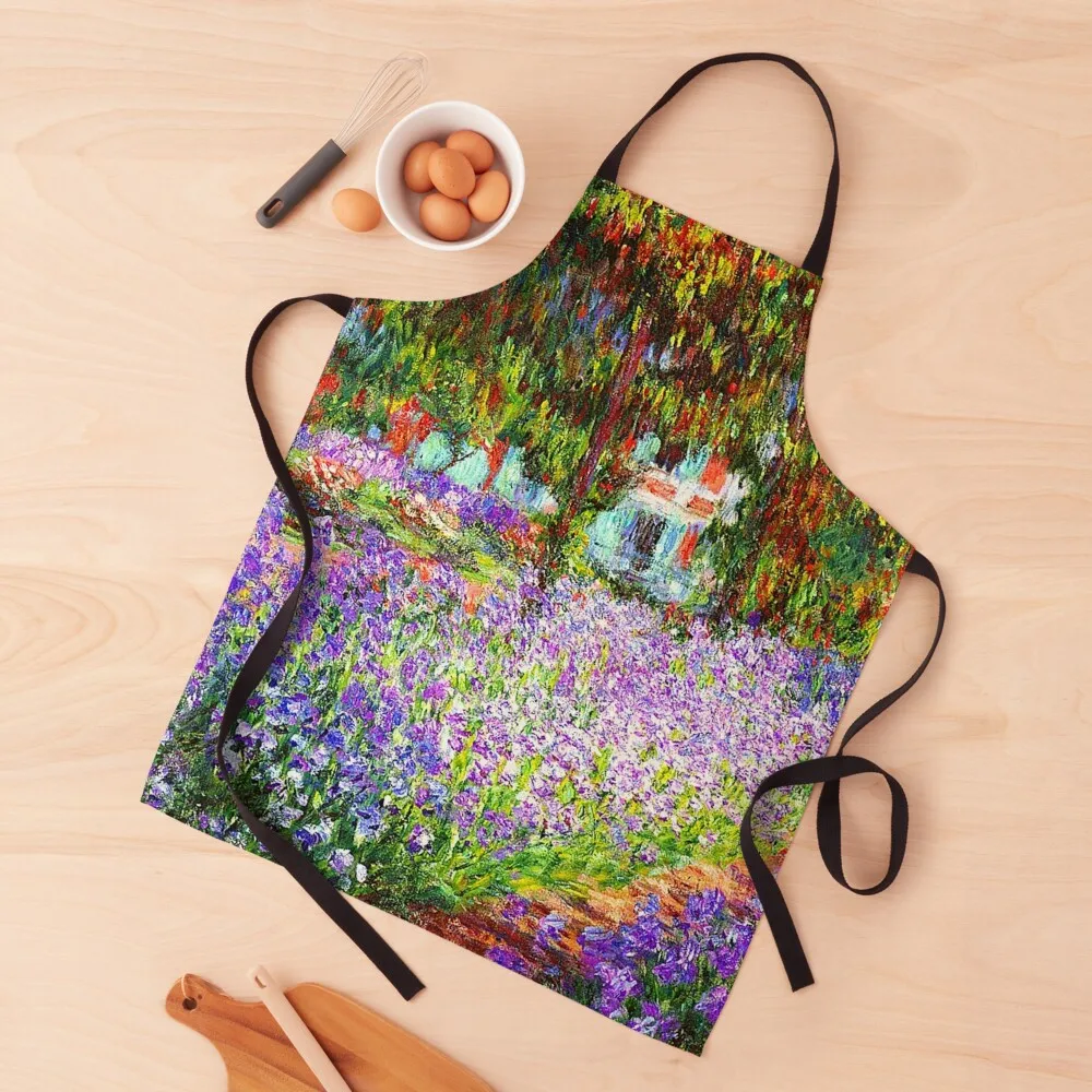 

The Artist's Garden at Giverny - Claude Monet Apron Kitchen And Home Items Salon Waterproof Kitchen Woman Apron