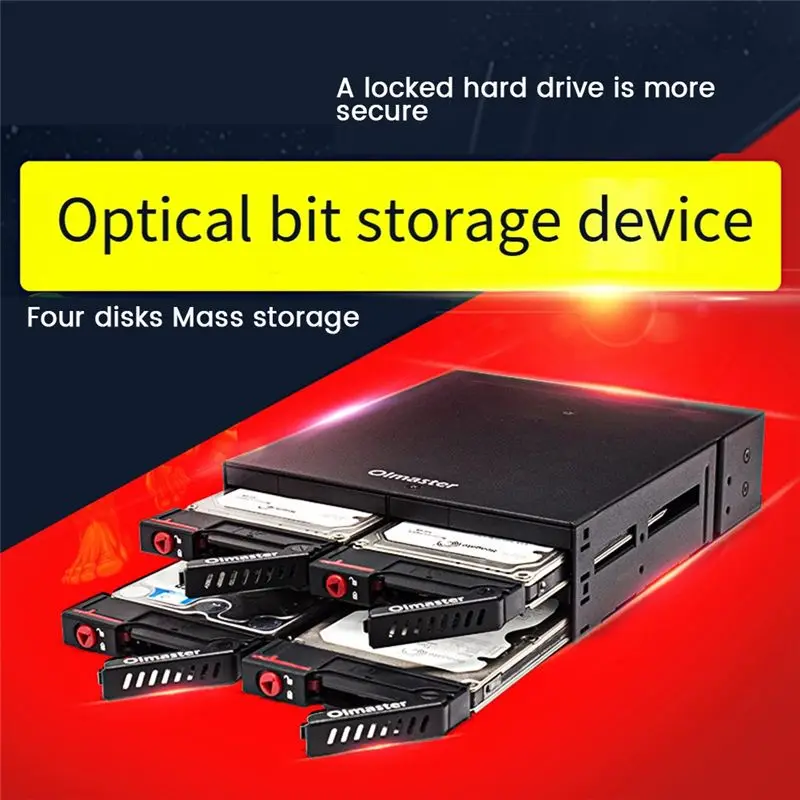 A40I 4베이 2.5인치 SATA SSD HDD 인클로저 모바일 랙/인클로저 하드 디스크 인클로저 랙 5.25 드라이브용 데이터 저장 장치