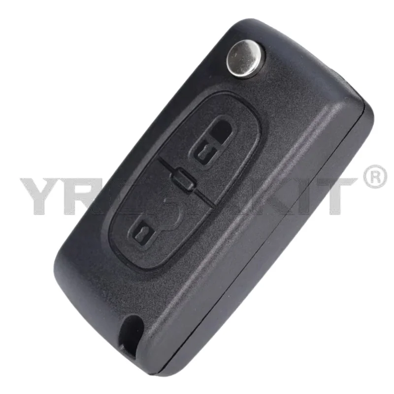 Portachiavi Auto Pieghevole Compatibile Peugeot (107, 207, 307, 208, 308) E Citroen (C2, C3, C4) - Custodia Sostitutiva Telecomando 3 Pulsanti - Guscio Chiave (Modello 0536)