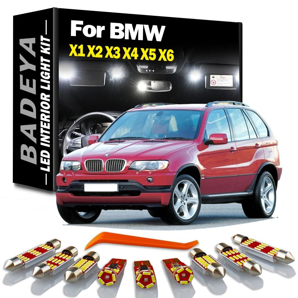 Canbus Led Interior Map Foot Door Roof Light Kit Lampadine Per Auto Per Bmw X1 E84 F48 X2 F39 X3 E83 F25 X5 E53 E70 X6 E71 Accessori