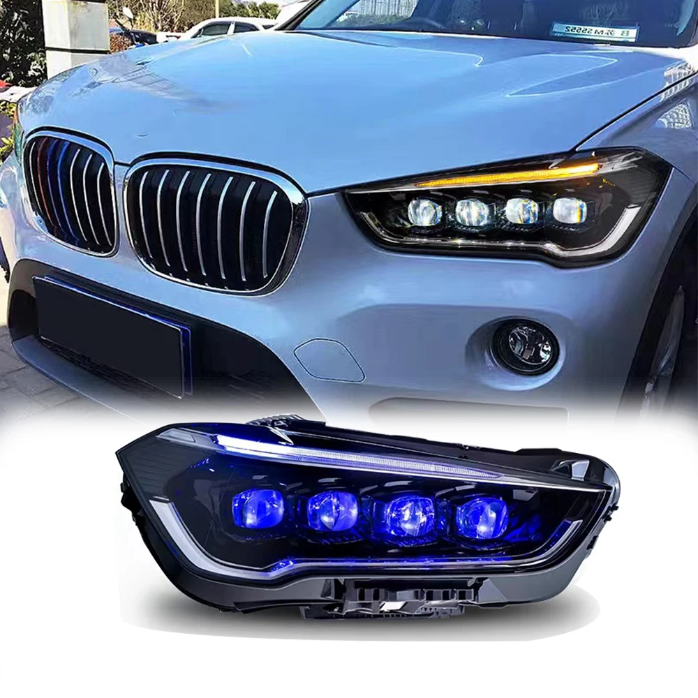 

Car Lights for BMW X1 2016-2020 F48 F49 LED Auto Headlight Assembly Upgrade Projector 4 Lens Signal Lamp Tool Accessories
