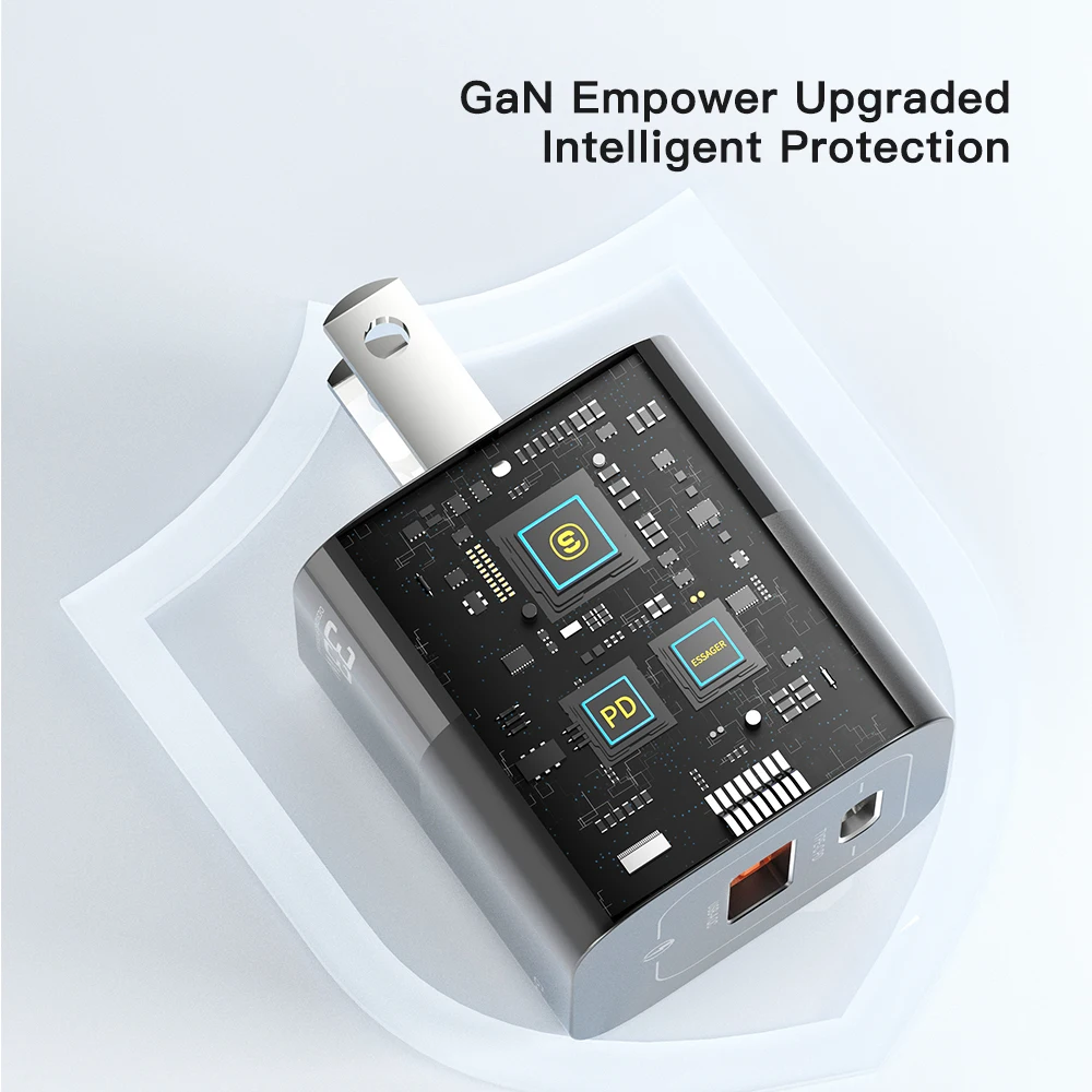 Essager 33W USB C Charger GaN PD 3.0 Fast Charging For iPhone 13 Pro Max 12 11 Type C Portable Phone Charger For Xiaomi Samsung