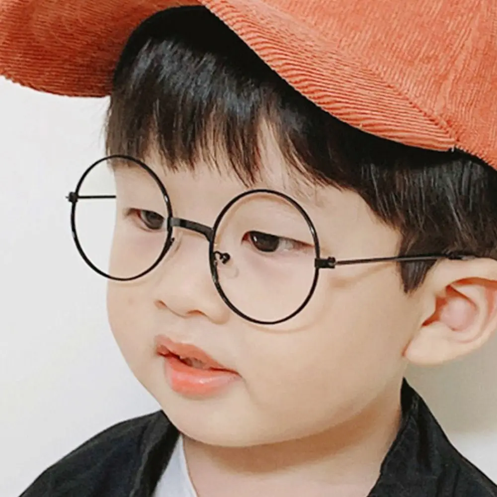 

Fashion Round Anti-blue Light Kids Glasses Children Boys Girls Classic Metal Frame Computer Goggles Ultralight Optical Eyewear