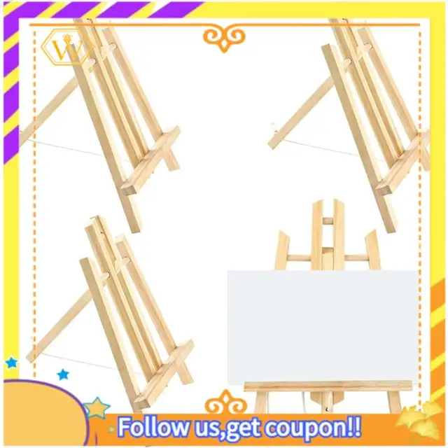 Latest-6Pcs 16 Inch Wood Easels,Easel Stand For Painting Canvases,Tabletop Display Easel,Painting Easel, Kids Student Easels Dur 2
