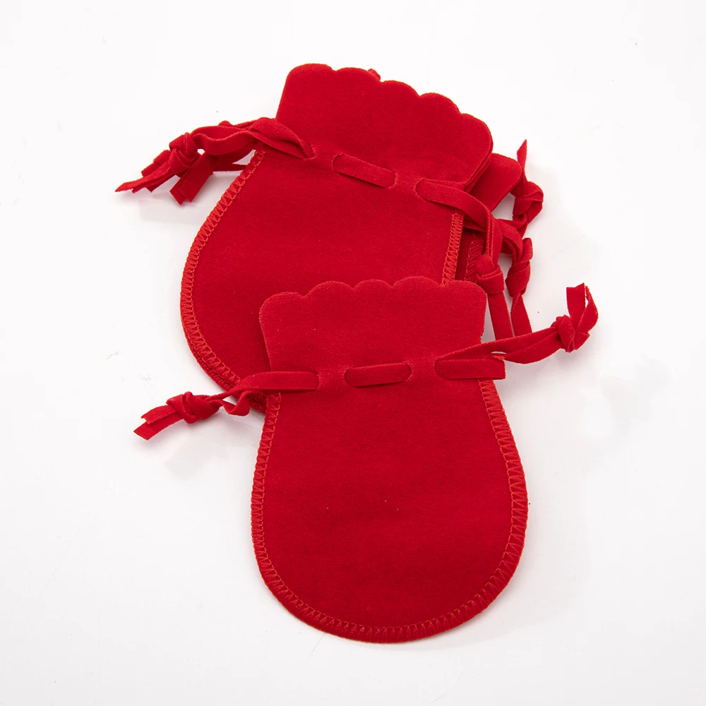 Set of 10 Elegant Velvet Drawstring Pouches for Jewelry and Gift Packaging