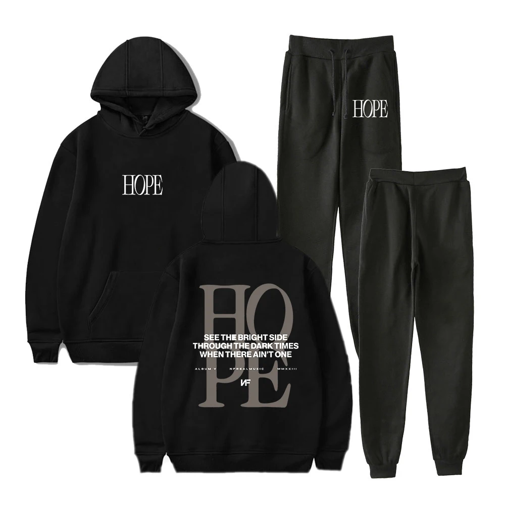 

Rapper NF Hope Tour Hoodie Jogger Pants Two Piece Set Sweatshirts+Sweatpants 2023 World Tour Men Women's Set