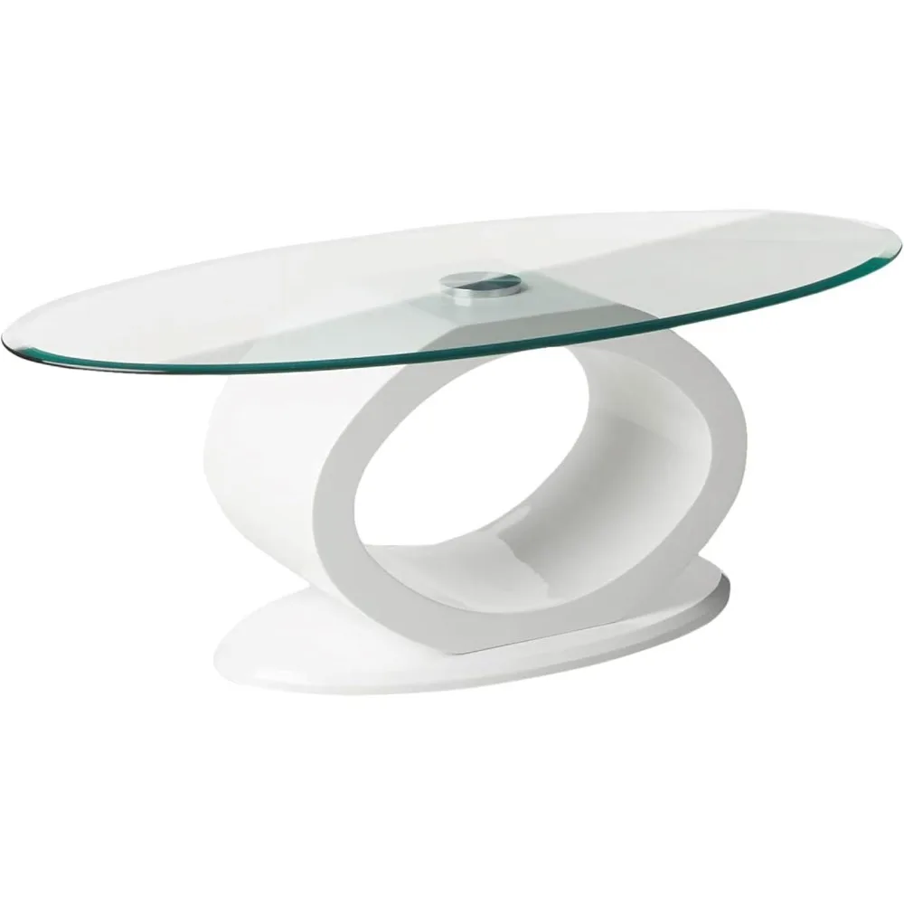 Contemporary Glass Top Coffee Table, 54" x 17.75" x 26.25", mesas de centro para sala  coffee table 5