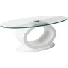 Contemporary Glass Top Coffee Table, 54" x 17.75" x 26.25", mesas de centro para sala  coffee table 5
