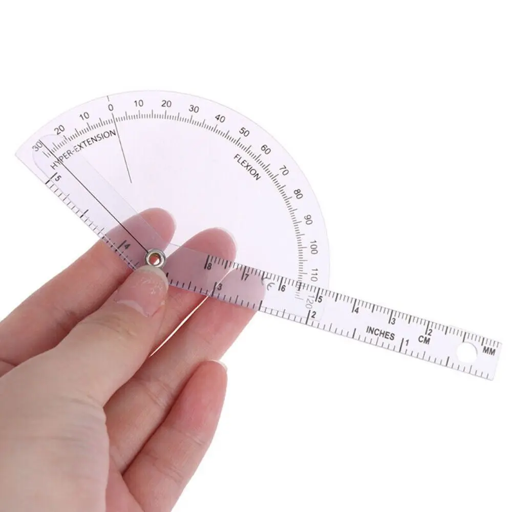 멀티 눈금자 의료용 손가락 각도계, 플라스틱 각도기, 180 도 각도 눈금자, 척추 눈금자 전문 측정 도구, 1PC