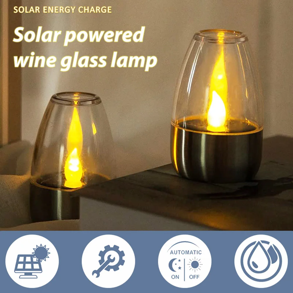 

Outdoor LED Solar Candles Lights With 1.2V 600MAH Rechargeable Ni MH Battery Led Tea Light (6 x 9CM)