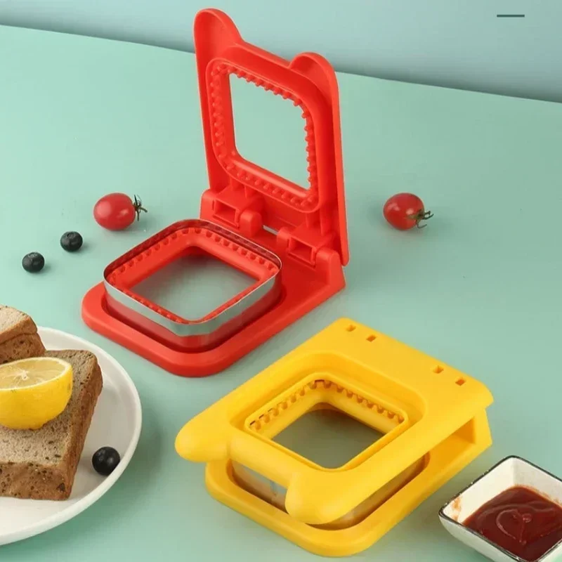 1Pcs Round Square Sandwich Cutter Cutting Die Handguard Stainless Steel Baking Tool Cake Biscuit Toast Sandwich Bread Mold cookie cutter baking mold cookie mould cookie maker press kit