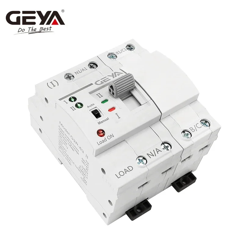 GEYA G2R Din Rail 2P 4P ATS Dual Power Automatic Transfer Switch Electrical Selector Switches Uninterrupted Power 25A 40A 63A