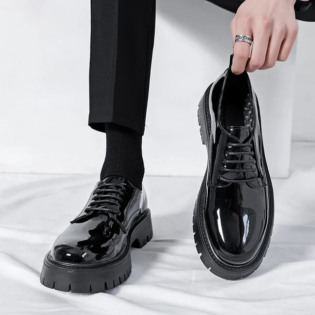 black casual dress shoes