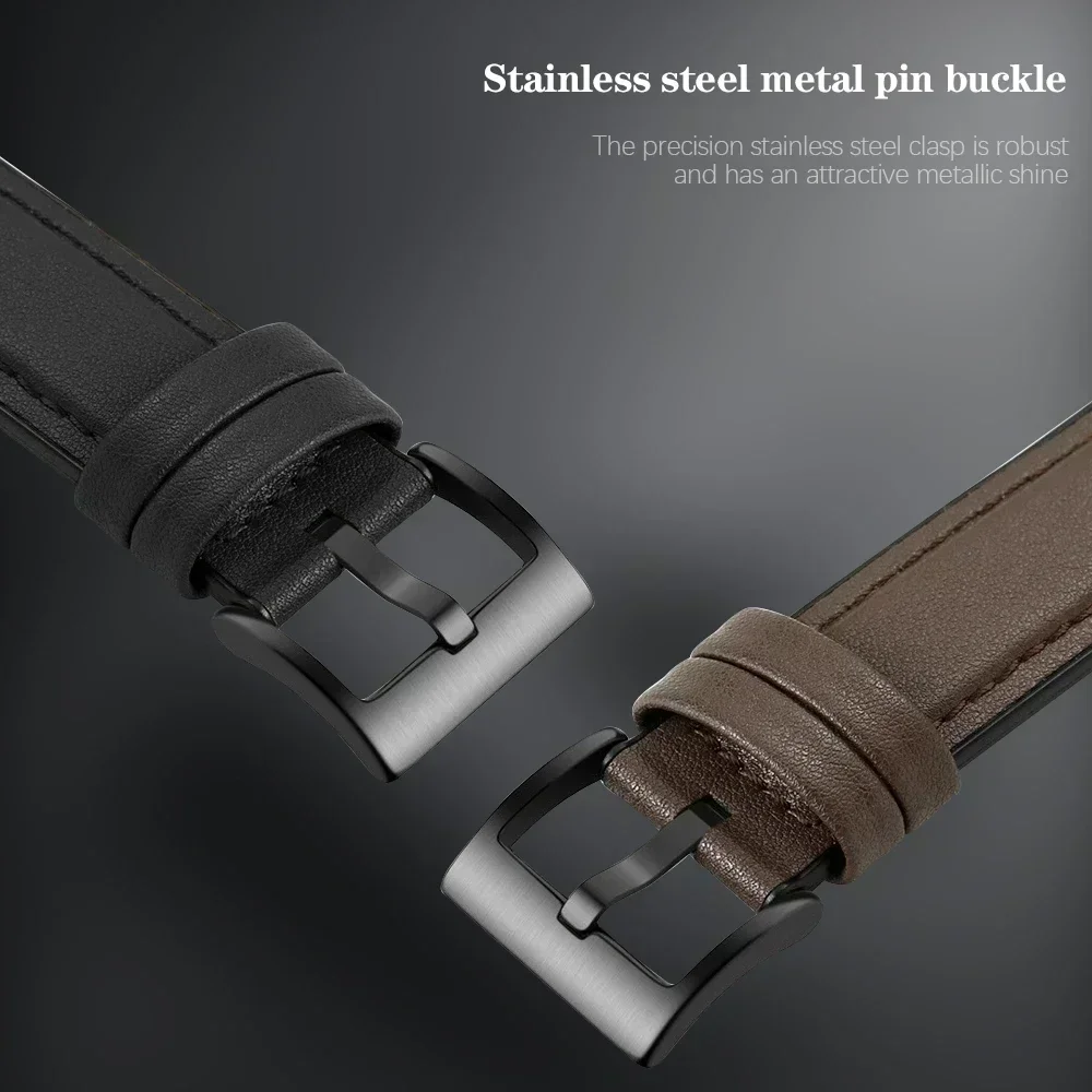 Vintage Leather Strap Wristband for Smartwatches - Replaceable Accessory Bracelet