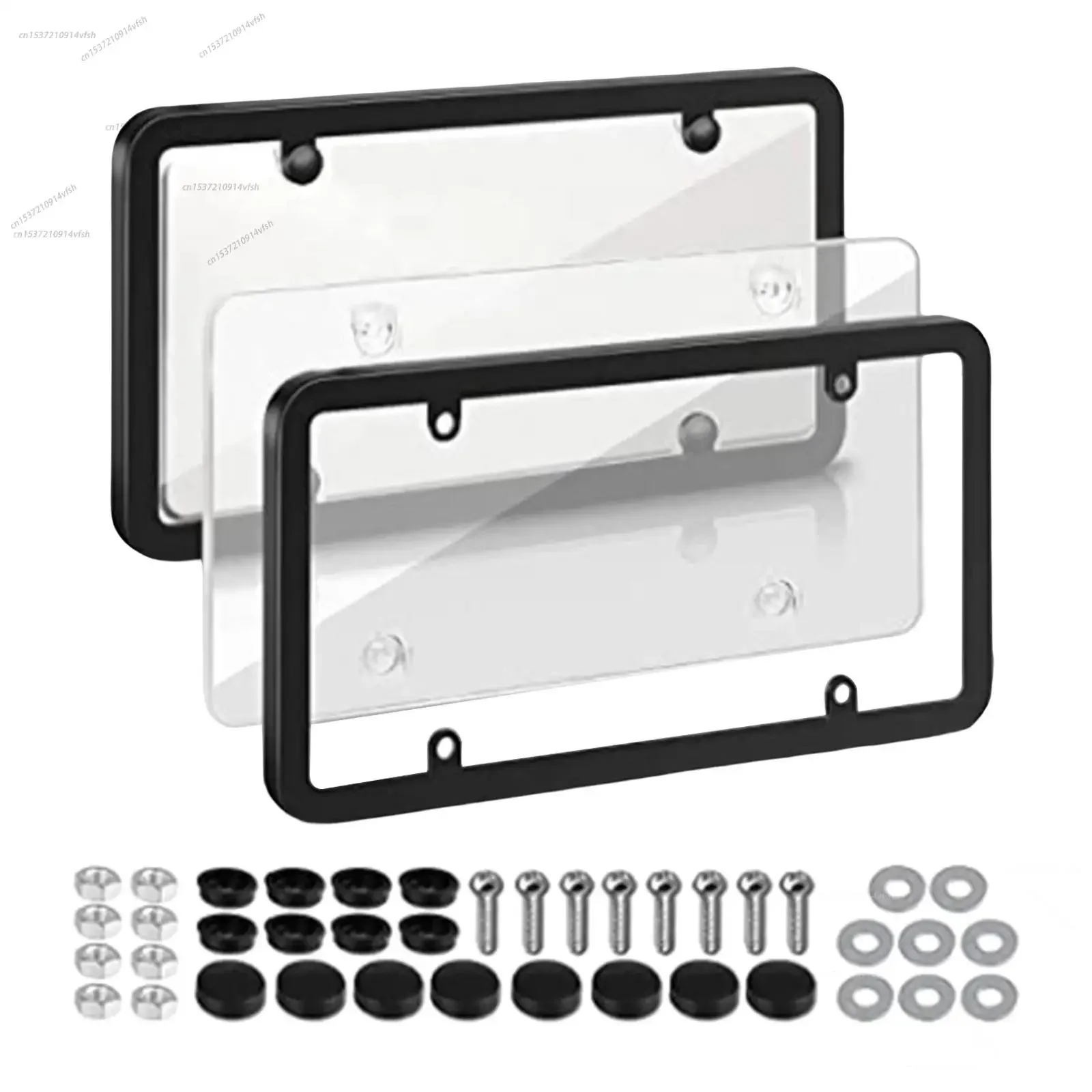 2PCS 범용 미국식 번호판 프레임(나사 포함) 자동차 번호판 프레임 6인치x12인치 트럭 차량용