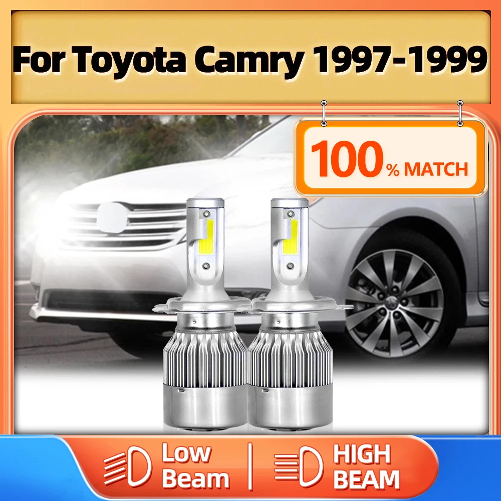

H4 Canbus LED Headlight Bulbs High Low Beam 20000LM Car Lights CSP Chips Turbo Lamps 12V 6000K For Toyota Camry 1997 1998 1999