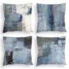 Blue, gray and white three-color linen pillowcase sofa cushion cover home decoration can be customized for you 40x40 50x50 1