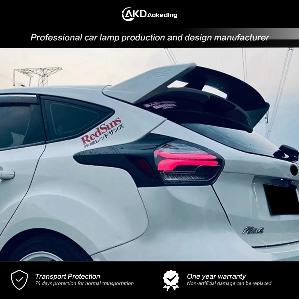 

Модель лампы AKD применима для заднего фонаря Ford Focus 2015-2018 светодиодный задний фонарь DRL + тормоз + парковка + сигнальная стоп-сигнал