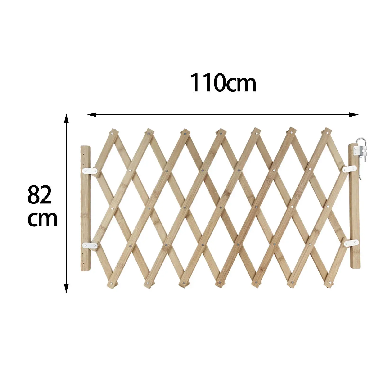 Wooden Pet Isolation Gate Cat Door Barrier Expandable Dog Puppy Folding Fence for Openings Outdoor Doorway Hall Stairs