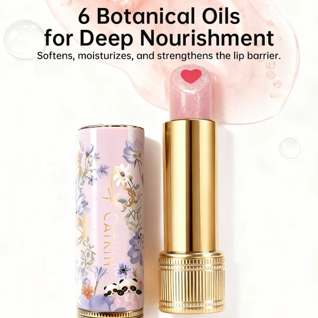 CATKIN Whiffle Dance Tinted Lip Balm 3 PCS Solid Lip Gloss Moisturizing Watery Colored jelly love Long-lasting