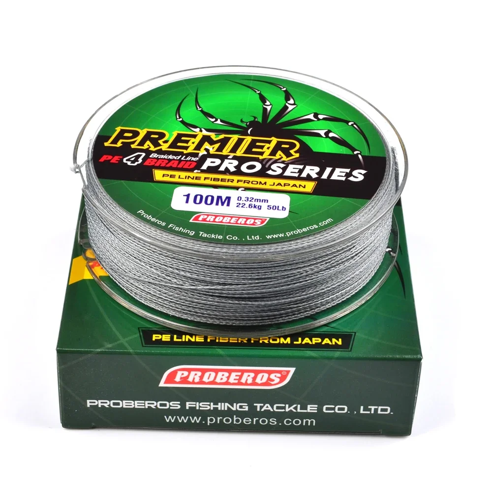 Strong 100M 4 Weaves 6LB-100LB Multifilament PE Braided Fishing