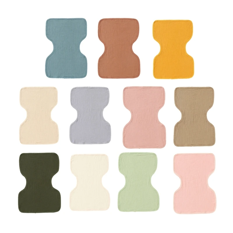 

Y55B Gauze-Cotton Burp Cloth Thick Drool Bib Towel Newborn Saliva-Towel Pillow Cover